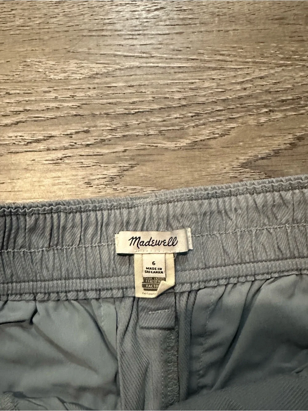 Madewell High-Rise Pleated Wide Leg Trousers Blue Size 6